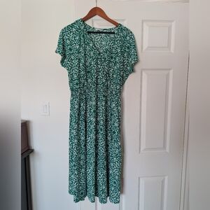 Green Floral Women's Dress
